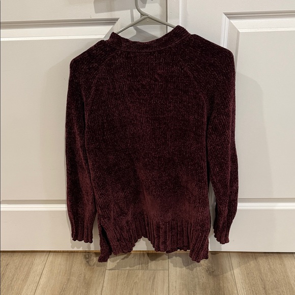 LOFT Deep Burgundy Cardigan Sweater - Picture 3 of 3